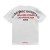 Biała koszulka Chrome Hearts Las Vegas Rolling Stones z kieszenią