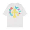 Biała koszulka z logo krzyża Chrome Hearts