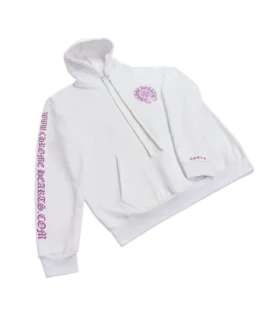 Bluza z kapturem CH w fioletowym brokacie