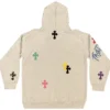 Bluza z kapturem Chrome Hearts 1 of 1 Matty Boy Cross „Szara/Wielokolorowa”