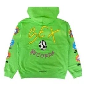 Bluza z kapturem Chrome Hearts Green Matty Boy Sex Records