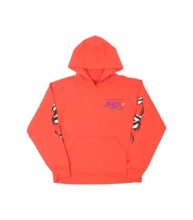 Bluza z kapturem Chrome Hearts Hearts Matty Boy Brain w kolorze czerwonym