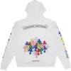 Bluza z kapturem Chrome Hearts Multi Color Cross Cemetery w kolorze białym