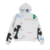 Bluza z kapturem Chrome Hearts Stencil w kolorze białym/wielobarwnym