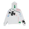 Bluza z kapturem Chrome Hearts Stencil w kolorze białym/wielobarwnym