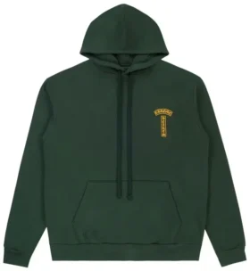 Bluza z kapturem Chrome Hearts T Bar w kolorze zielonym/złotym