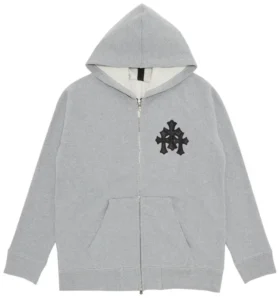 Bluza z kapturem Chrome Hearts Triple Leather Cross Zip up