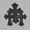 Bluza z kapturem Chrome Hearts Triple Leather Cross Zip up