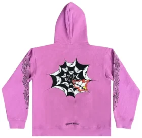 Bluza z kapturem Chrome Hearts X Matty Boy Web w kolorze fioletowym