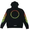 Bluza z kapturem Chrome Hearts z kwiatowym wzorem na rękawach