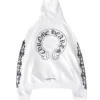 Bluza z kapturem Chrome Hearts z zamkiem w kształcie krzyża