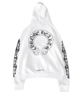 Bluza z kapturem Chrome Hearts z zamkiem w kształcie krzyża