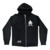 Bluza z kapturem i zamkiem błyskawicznym Chrome Hearts z potrójnym logo krzyża
