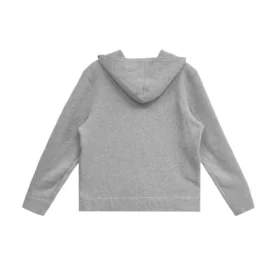 Bluza z kapturem i zamkiem Chrome Hearts z haftem z kaszmiru, szara