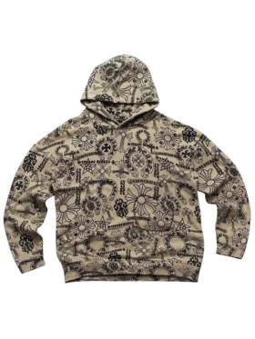 Bluza z kapturem z różnorodnymi logo Chrome Hearts