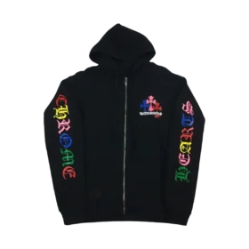 Bluza z kapturem z zamkiem błyskawicznym CH Script Multicolor Cemetery Cross
