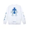 Bluza z okrągłym dekoltem i niebieskim logo Chrome Hearts