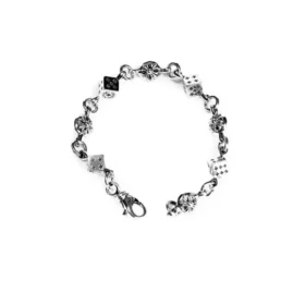 Bransoletka Chrome Hearts z kostką do gry i Crossball