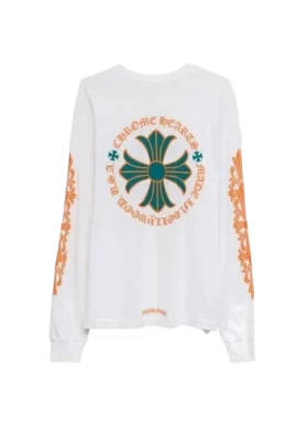 Chrome Hearts Biała koszulka z długim rękawem
