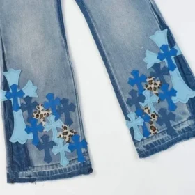 Chrome Hearts Criss Cross Bootcut Jeansy