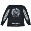 Chrome Hearts Czarno-biała koszulka z długim rękawem