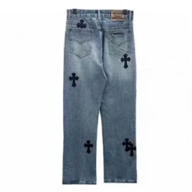 Chrome Hearts Graffiti Red Lips Jeansy