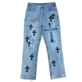 Chrome Hearts Jeansy z napisem