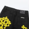 Chrome Hearts Jeansy z przetarciami w kolorze żółtym
