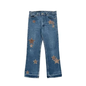 Chrome Hearts Levi’s Jeansy z naszywką w kształcie gwiazdy – niebieskie