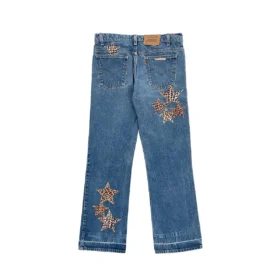 Chrome Hearts Levi’s Jeansy z naszywką w kształcie gwiazdy – niebieskie