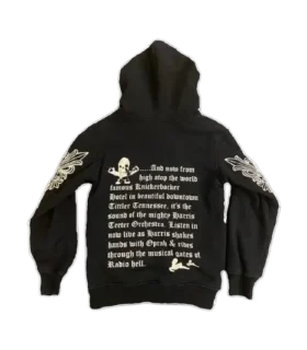 Chrome Hearts Rzadka bluza z kapturem na zamek z motywem Floral Cross i krzyżem Foti