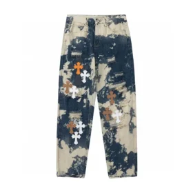 Chrome Hearts Tie Dye Multicolor Cross Jeansy