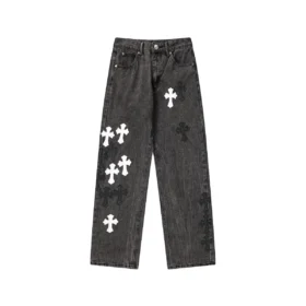 Chrome Hearts X Levis Czarne Jeansy