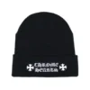 Czapka z daszkiem z logo Chrome Hearts – czarna