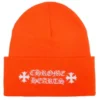 Czapka z logo Chrome Hearts w kolorze pomarańczowym