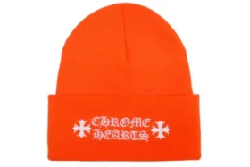 Czapka z logo Chrome Hearts w kolorze pomarańczowym