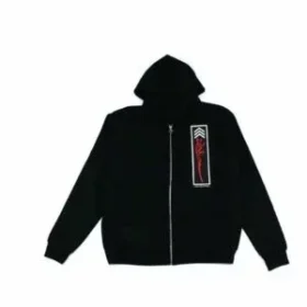 Czarna bluza z kapturem Chrome Hearts Foti Jarvis Block Zip