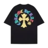 Czarna koszulka z logo Chrome Hearts Cross
