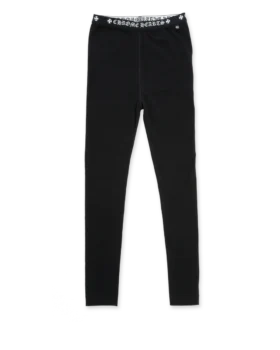 Czarne bawełniane legginsy Chrome Hearts