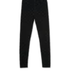 Czarne bawełniane legginsy Chrome Hearts z szarym nadrukiem z wieloma logo