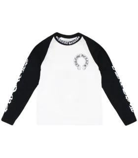 Czarno-biała koszulka Chrome Hearts
