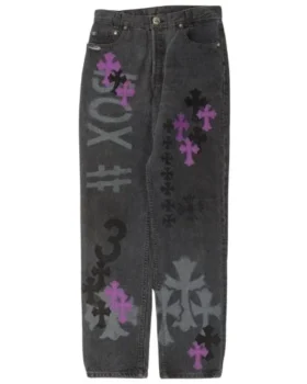 Jeansy Chrome Hearts Levi’s z Cross Patch w kształcie krzyża