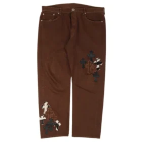 Jeansy Chrome Hearts Levi’s z wieloma naszywkami w kształcie krzyża