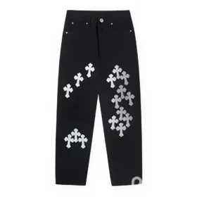 Jeansy Chrome Hearts z Cross Patch Multi Cross