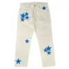 Jeansy Chrome Hearts z naszywką w kształcie gwiazdy