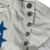 Jeansy Chrome Hearts z naszywką w kształcie gwiazdy