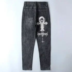 Jeansy inspirowane marką Chrome Hearts