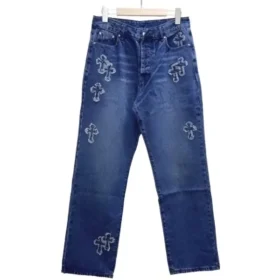 Jeansy z zamkiem błyskawicznym Chrome Hearts