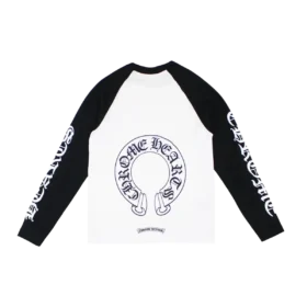 Czarno-biała koszulka Chrome Hearts