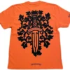 Koszulka Chrome Hearts Vine Dagger pomarańczowo-czarna